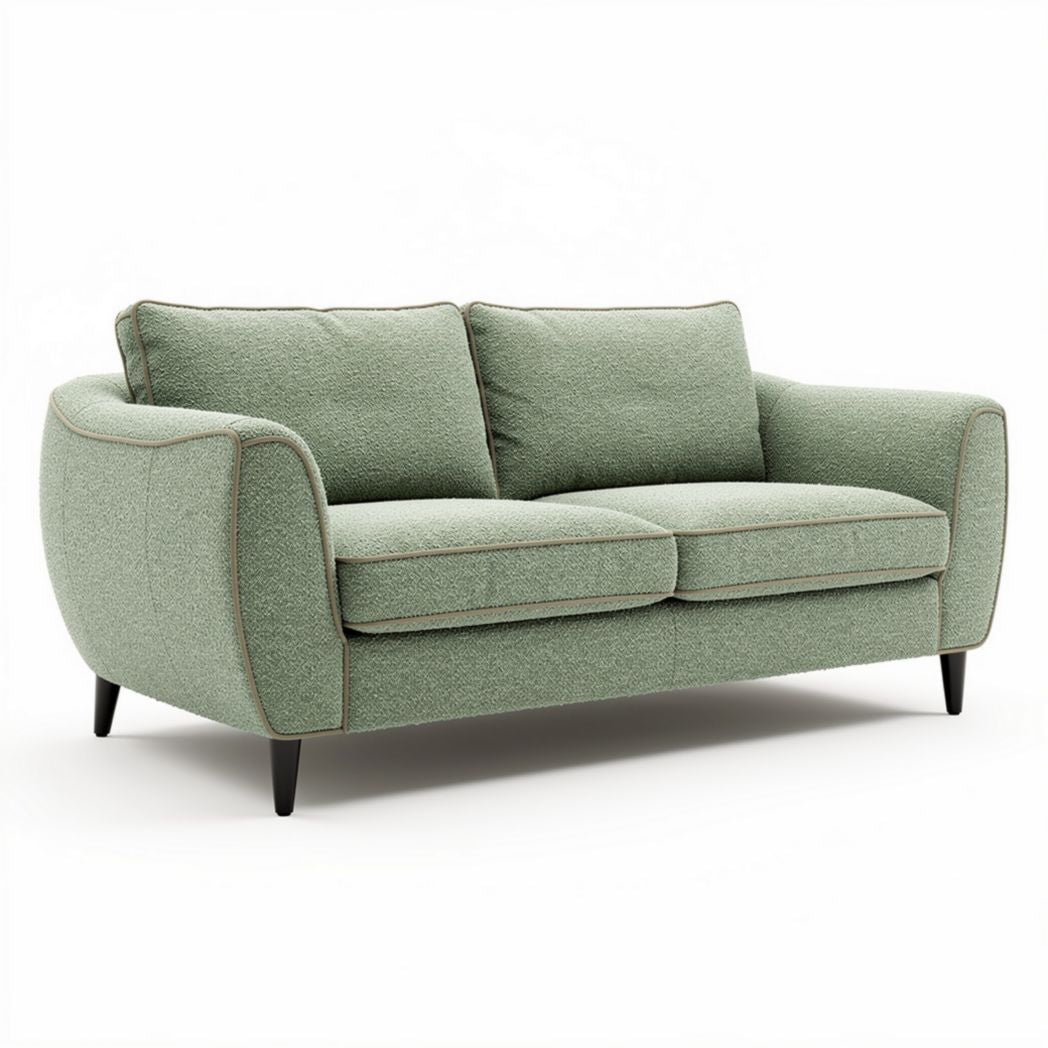 Sofa 200 x 90 x 85 cm w kolorze zielonym z tkaniny obiciowej