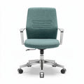 Fotel biurowy obrotowy z tkaniny w kolorze turkusowym 60 x 60 x 90cm