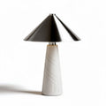 Lampa stołowa z ceramiczną podstawą i stalowym kloszem 20 x 20 x 40cm